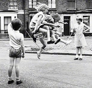 Children jumping rope